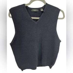 Segreto Made in Italy  Navy 100% wool Sweater Best Academia Preppy Large